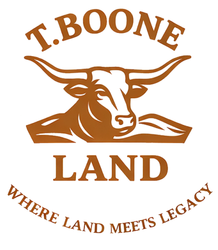 T. Boone Land Logo with longhorn